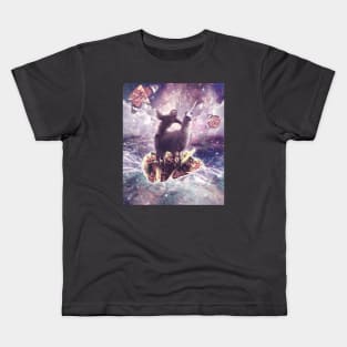 Sloth Riding Unicorn Llama on Taco Kids T-Shirt